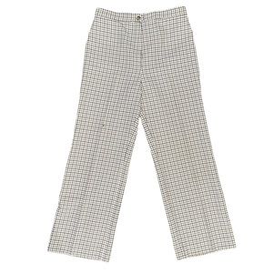 checkered stripped neutral size 14 long slacks with belt loops